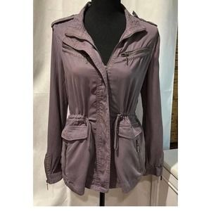 Max Jeans Soft Utility Army Jacket, Shark Gray SZ XS